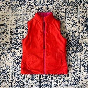 Reversible Puffer Vest Pink and Orange - S